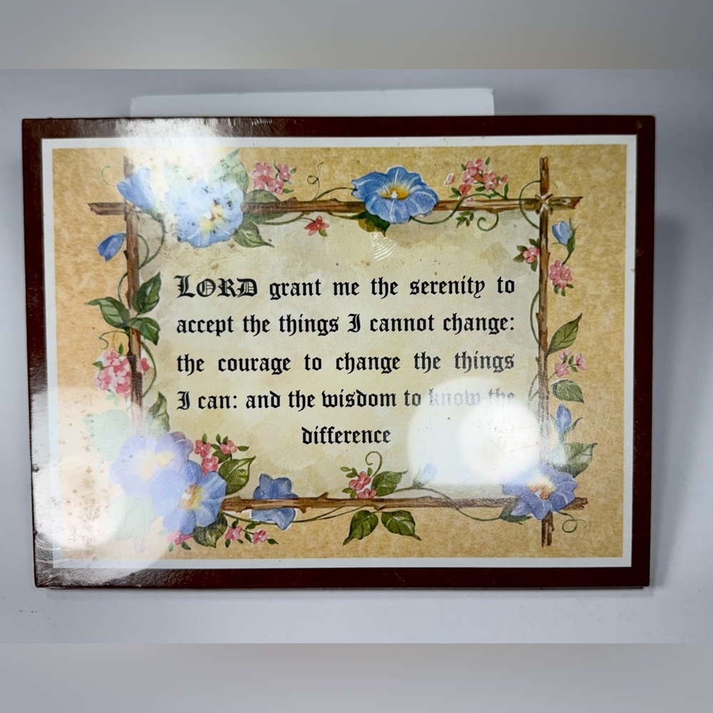 Vintage 1983 Graphic Greetings Serenity Prayer 8" Desk / Wall Piece New NOS!